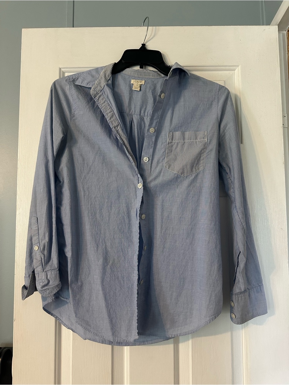 J. Crew Pale Blue Cotton Button-Down Shirt